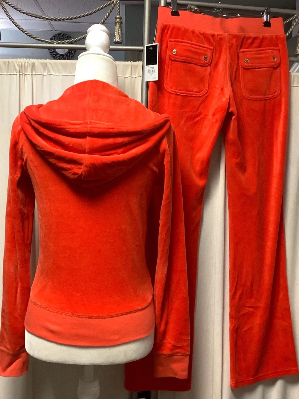 Juicy Couture Velour Zip Hoodie & Pants 28 x 32 Tracksuit Set